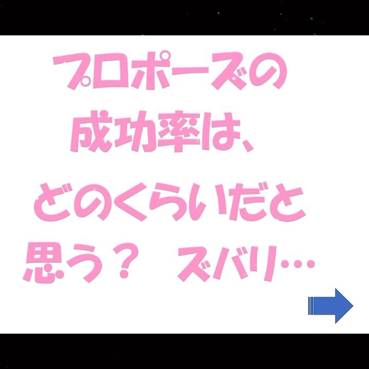 「プロポーズの成功率」